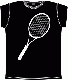 Прикольные футболки: tennis black